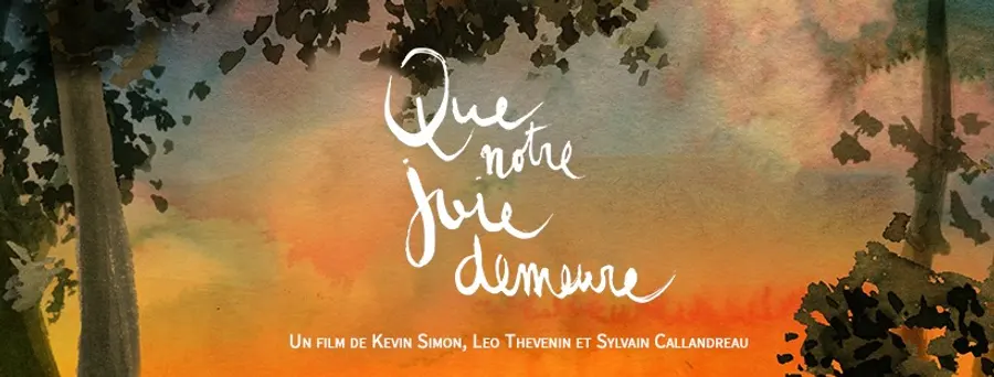 Le titre du film sur un paysage au coucher du soleil